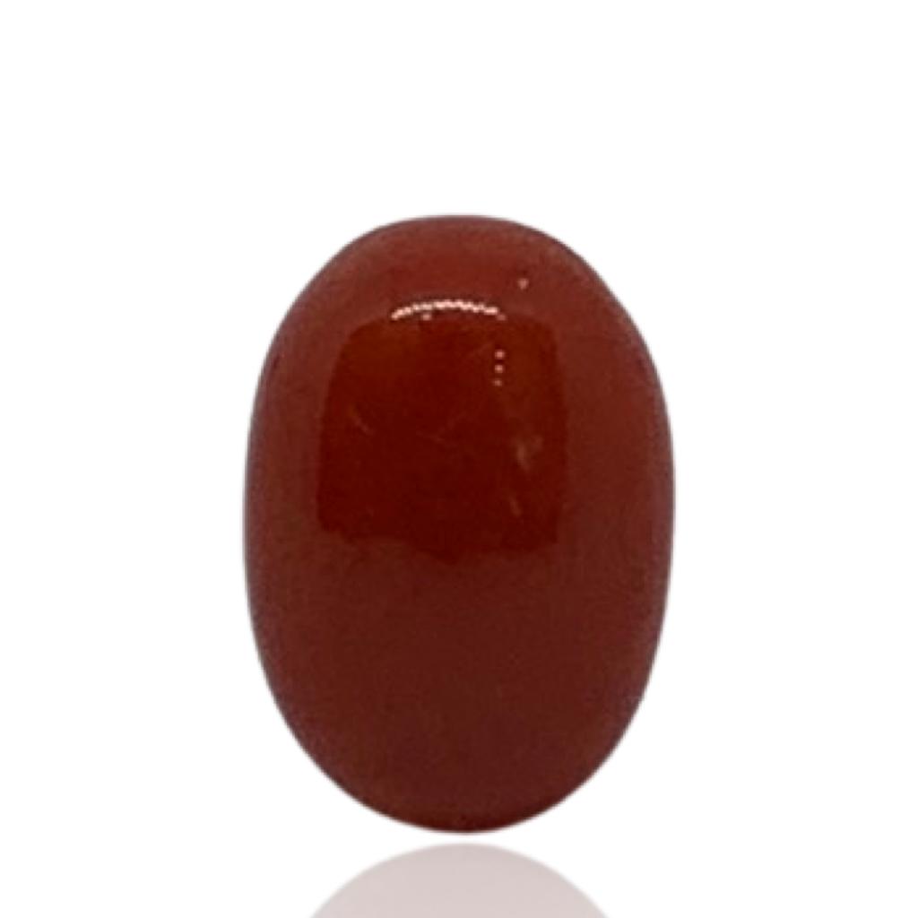 RED ITALIAN CORAL OVAL - 4.00  ct